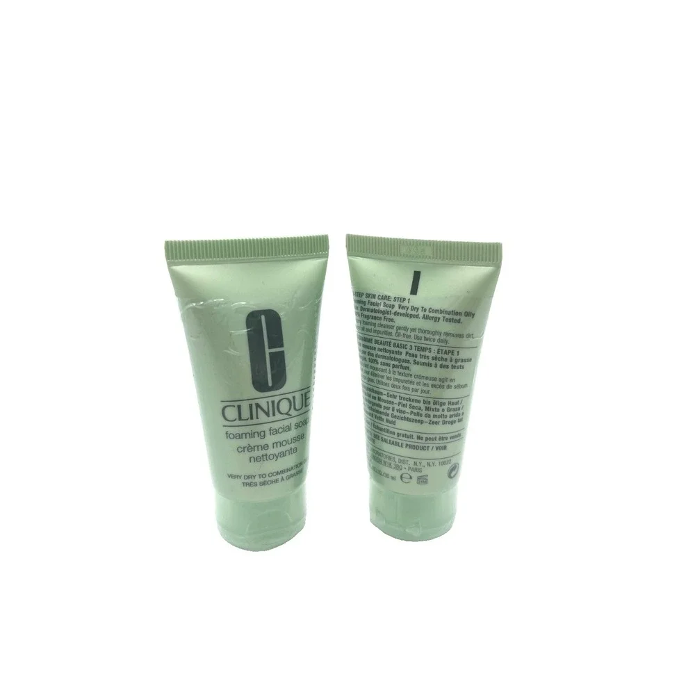 Clinique Foaming Facial Soap‎ for Very Dry to Combination 1 Fl oz / 30 ml x 2